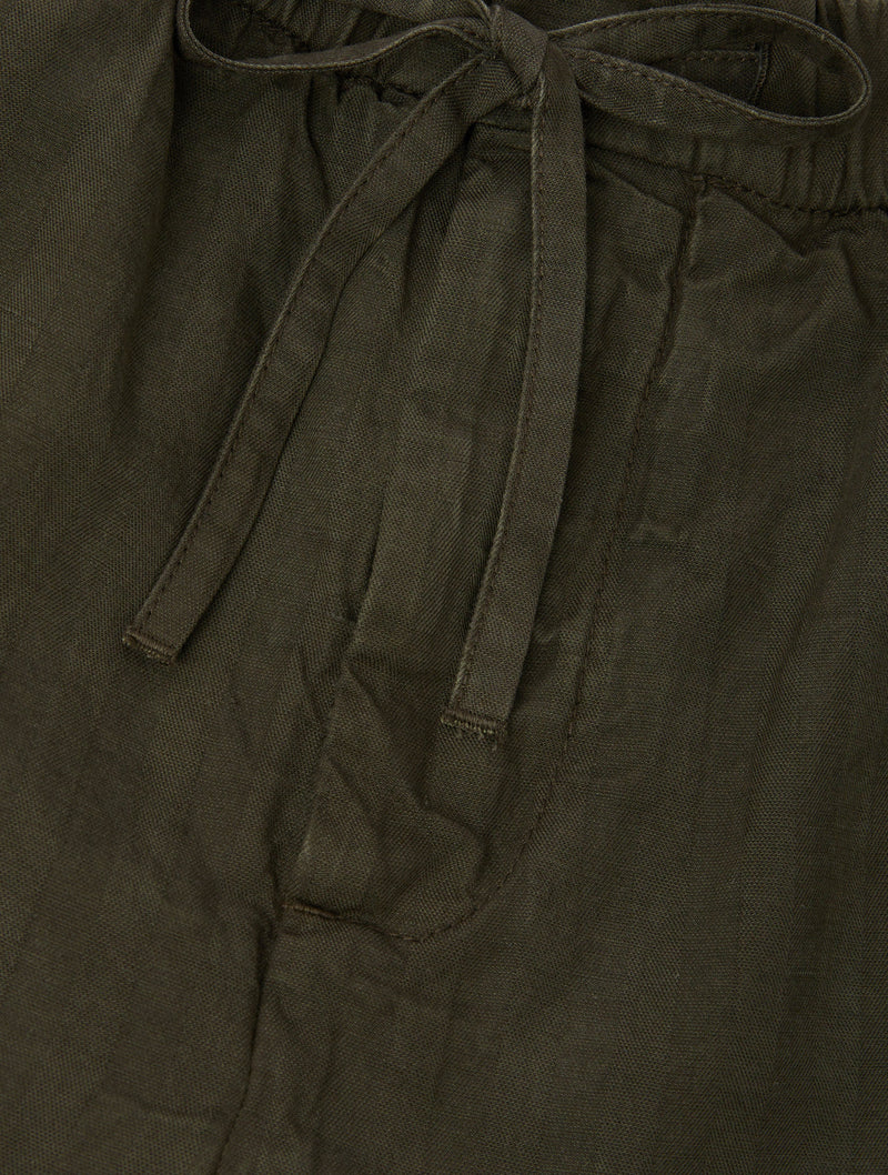 OSCAR LINEN TROUSERS - SEAWOOD