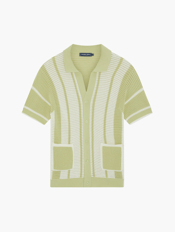 FABRICIO CROCHET CARDIGAN - PISTACHIO