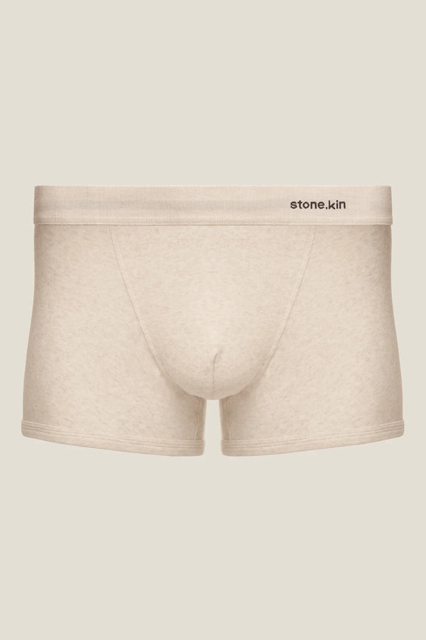 2 X BOXER BRIEF IN ORGANIC COTTON RIB - TEAL & BONE