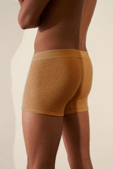 2 X BOXER BRIEF IN ORGANIC COTTON RIB - PANDANUS & CAMEL