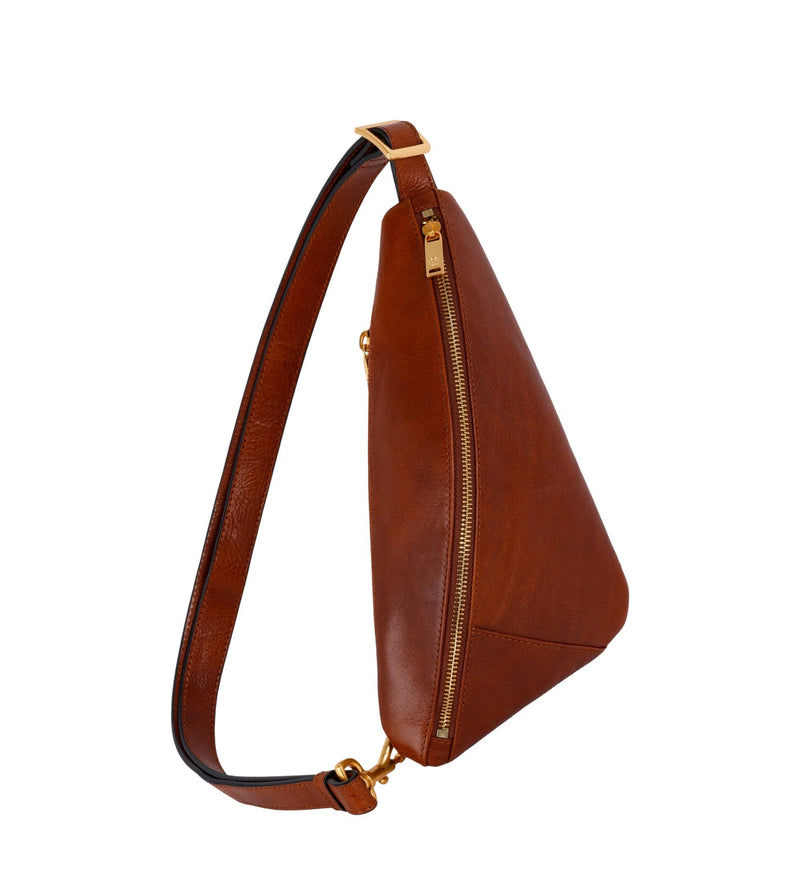 Leather Cross-body bag - Saddle Tan