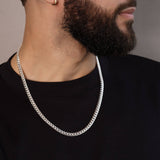 925 Sterling Silver Miami Cuban Chain Necklace 7mm/24"