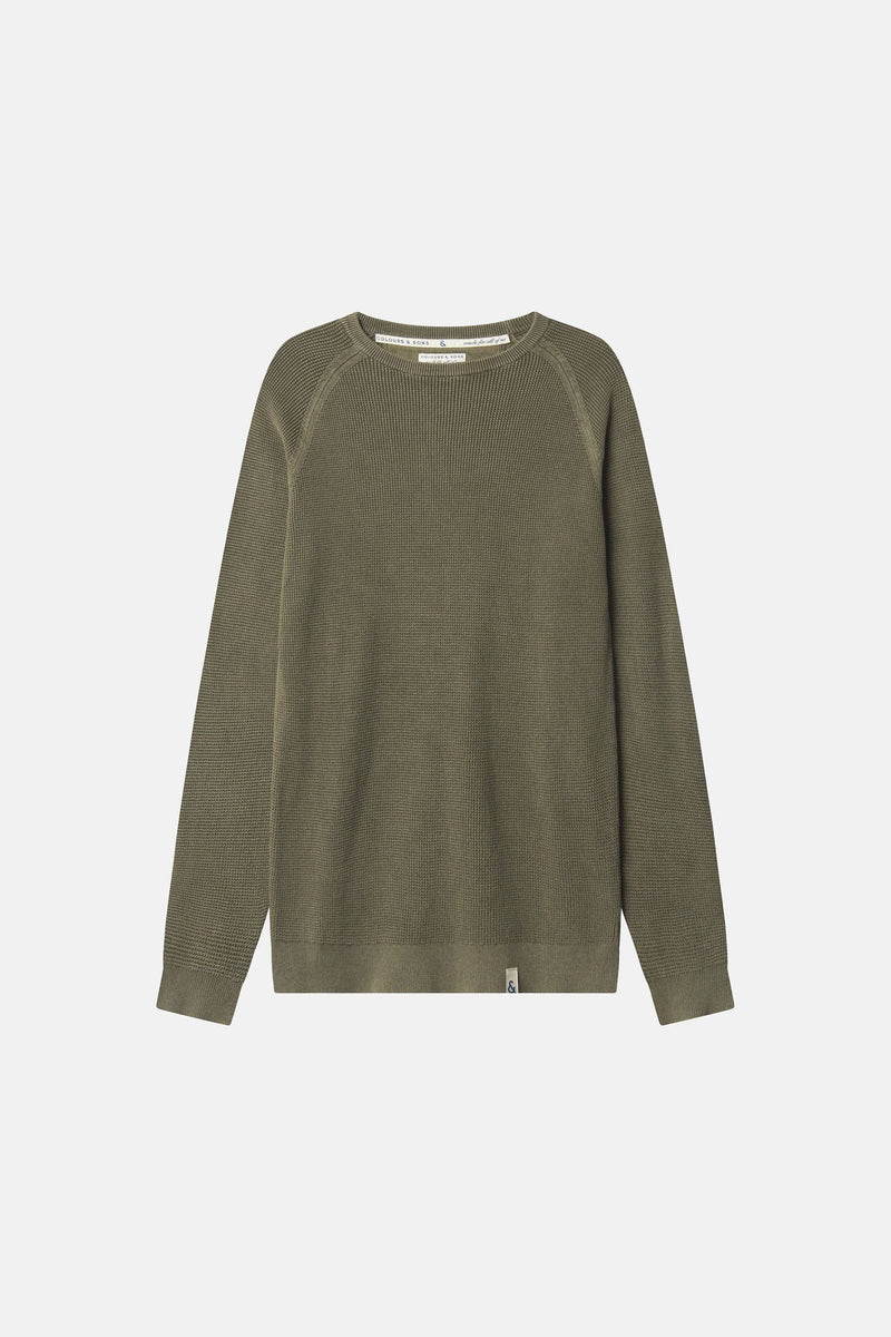 Roundneck Cable Knit - Olive