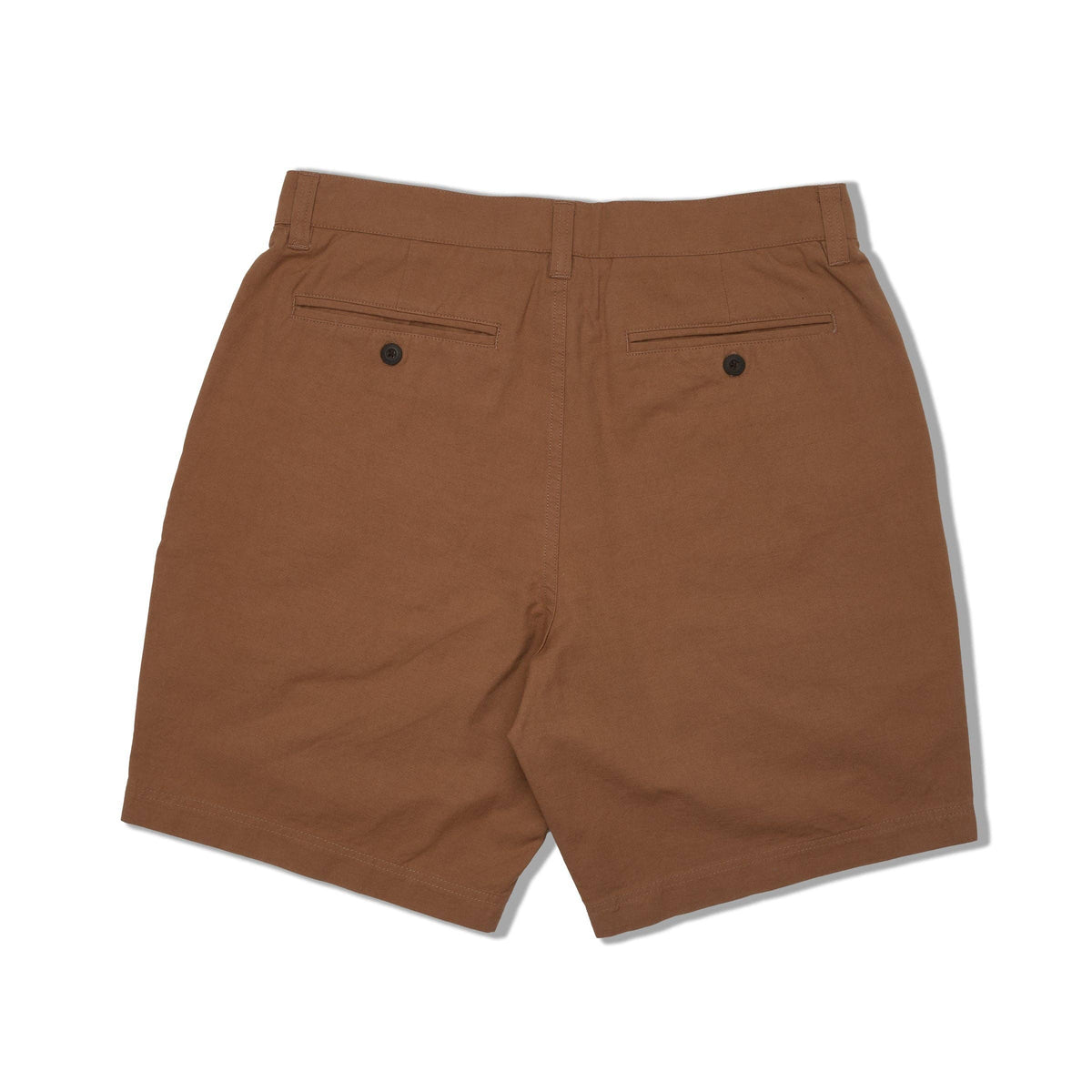 Cotton Linen Blend 8" Shorts - Coffee