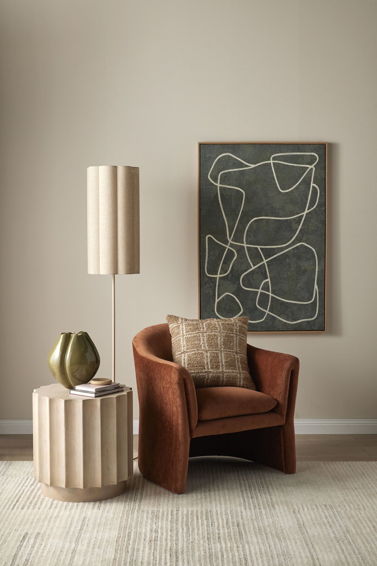 Fluted Side Table