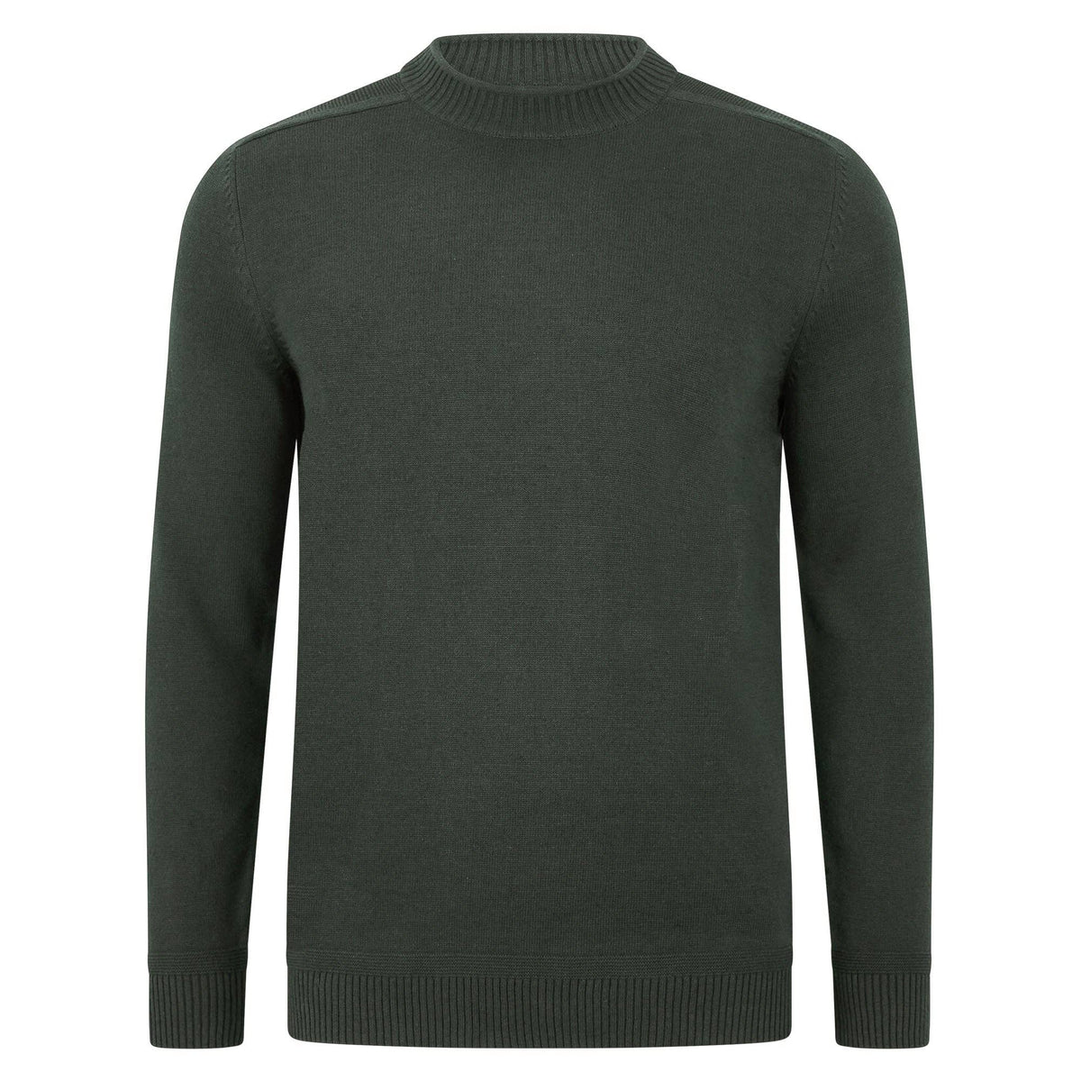 Lightweight Cotton Linen Blend Jumper - Dark Olive