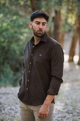 Microcord Shirt - Khaki Brown