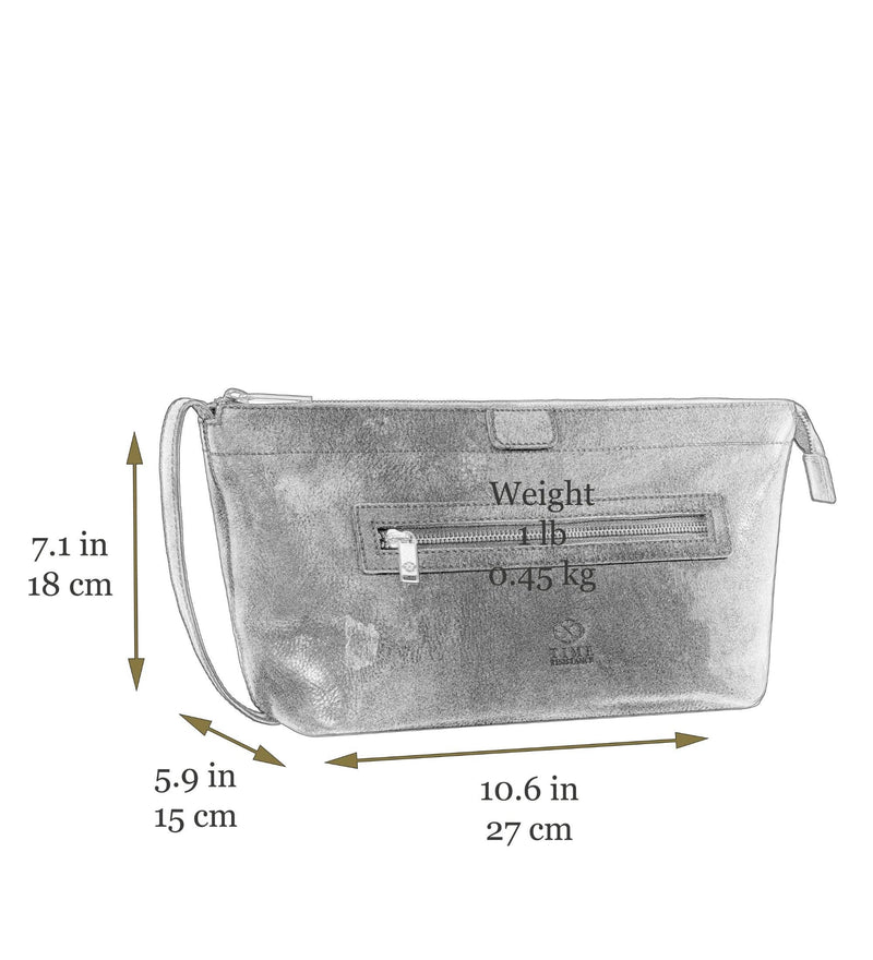 Leather Toiletries Bag - Mahogany