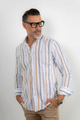 Multi Striped Linen Shirt - Marbella