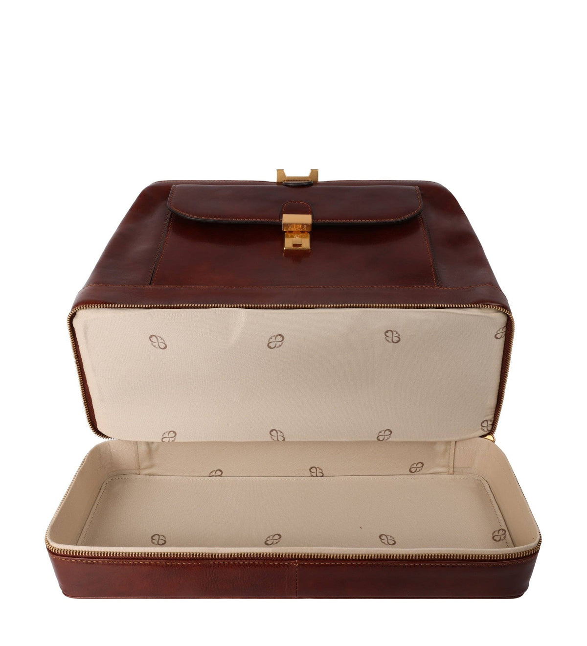Large Italian Leather Doctor Bag - Brown
