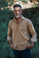 Microcord shirt - Camel