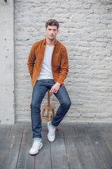 Recycled Corduroy Overshirt - Caramel