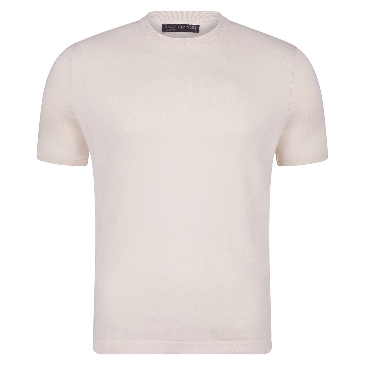 Ultra Fine Cotton Knitted T-Shirt - Ecru