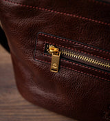 Leather Toiletries Bag - Mahogany