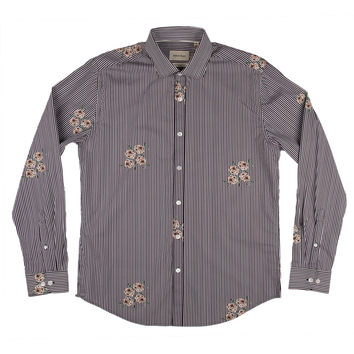 Floral Stripe Long Sleeve Shirt
