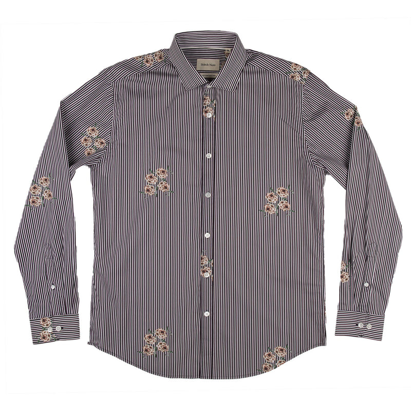 Floral Stripe Long Sleeve Shirt