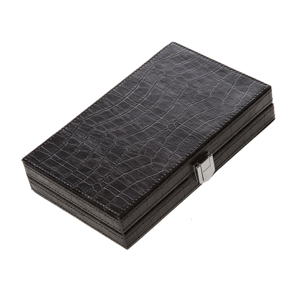 The Line Em' Up Domino Set - Croc Leather