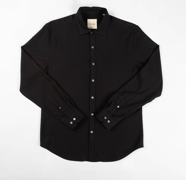 Luxe Black Long Sleeve Shirt - Onyx