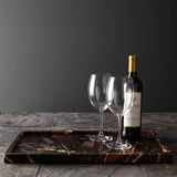Black & Gold Marble 18"x10" Honed Finish Tray