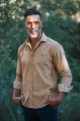 Microcord shirt - Camel