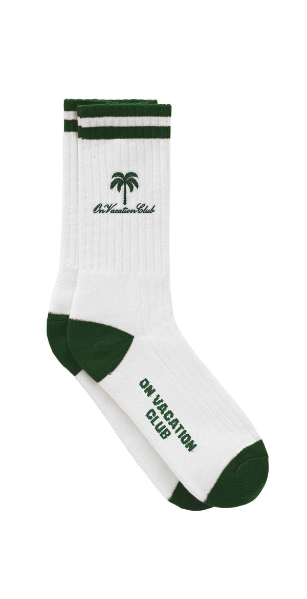 Retro Resort Socks - White