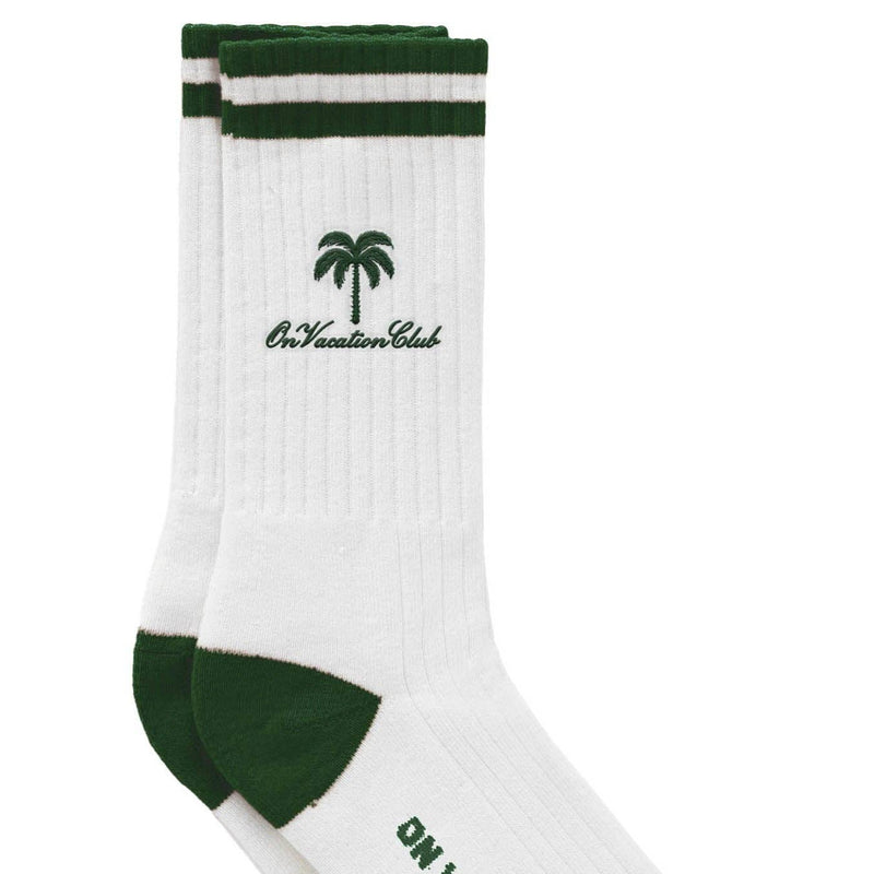 Retro Resort Socks - White