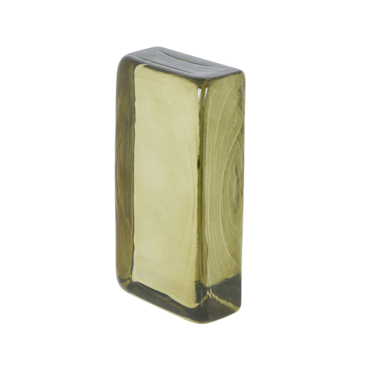 Glass Brick Sculpture - Green