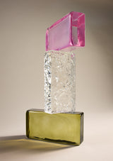 Glass Brick Sculpture - Green