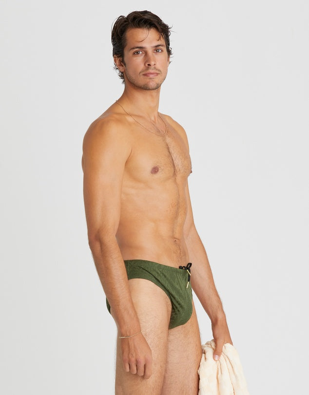 Racer Swim Brief - Olive