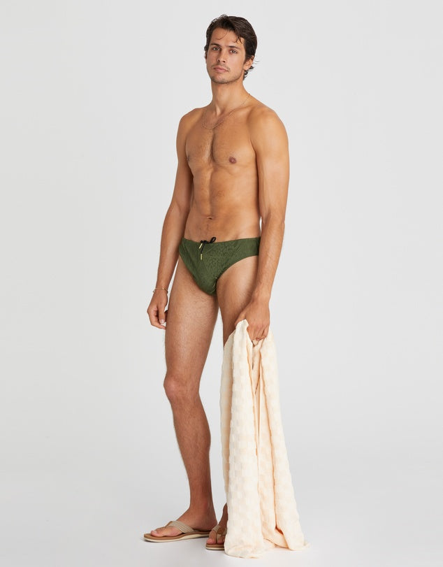 Racer Swim Brief - Olive