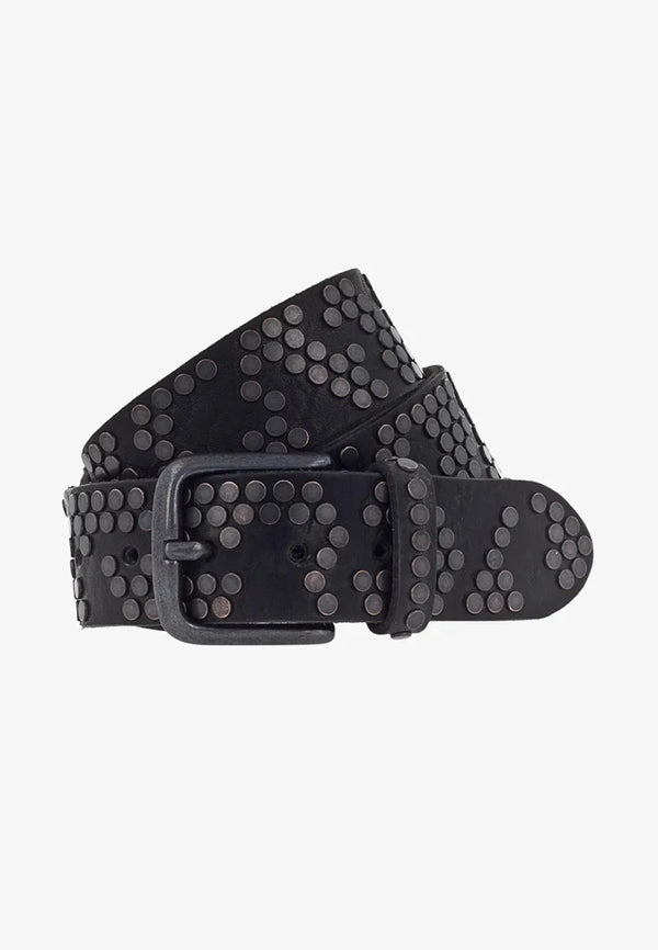 Tiger Studded Belt - Black