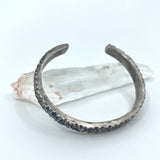 Pitted silver cuff