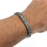Pitted silver cuff