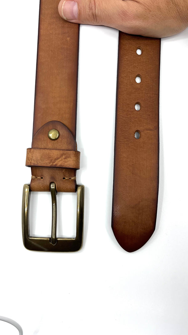 Leather belt - Saddle tan