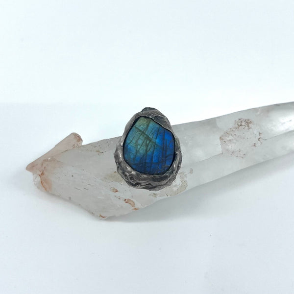 Freeform labradorite pendant